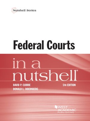 cover image of Federal Courts in a Nutshell